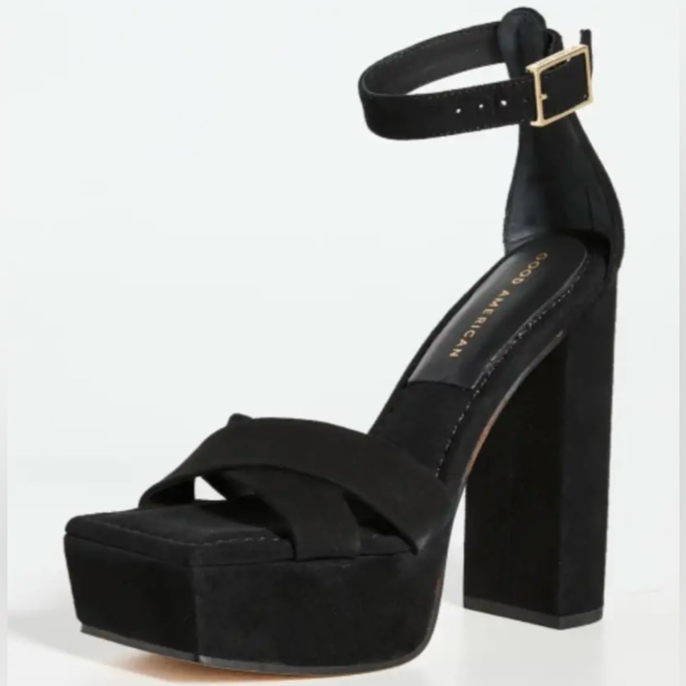🖤Good American Platform Heel Sandals